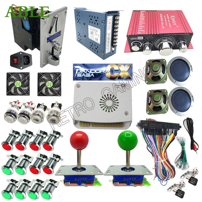 Pandora Saga CX 2800 in 1Arcade machine Box DIY Kit zippy joystick Illuminated Push Button For Arcade Game Console Cabinet