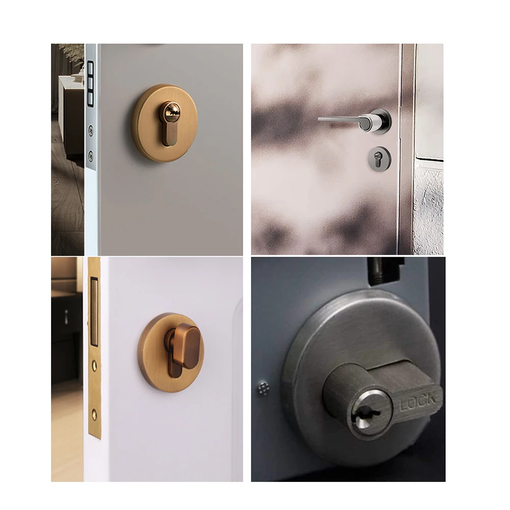 1 пара Круглый Нержавеющая сталь матовый анти-коррозия Замена с винтами Замочная