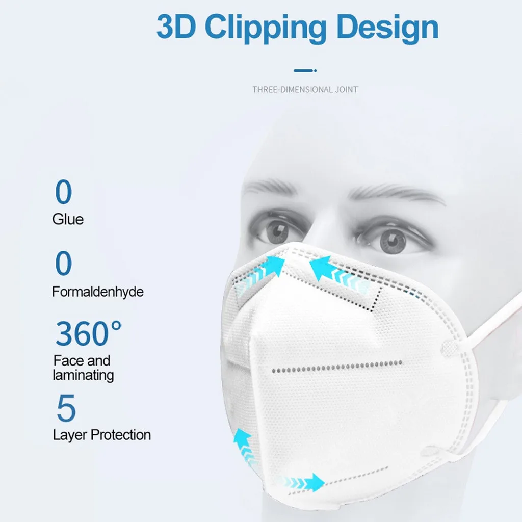 100 шт. ffp2mask kn95 маска для женщин и мужчин защитная дышащая 3D дизайн mascarilla fpp2 homologada