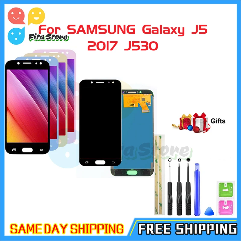 Для SAMSUNG Galaxy J5 2017 J530F SM-J530F J530 ЖК-дисплей сенсорный экран дигитайзер дисплей для j5 Pro