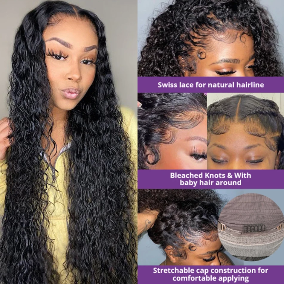 Бразильские волнистые человеческие волосы 4x4 водные вьющиеся свободные дешевые