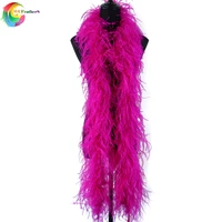 wcfeathers 6ply rose ostrich feather boa real ostrich scarf wedding party shawl decoration supplies 2meters