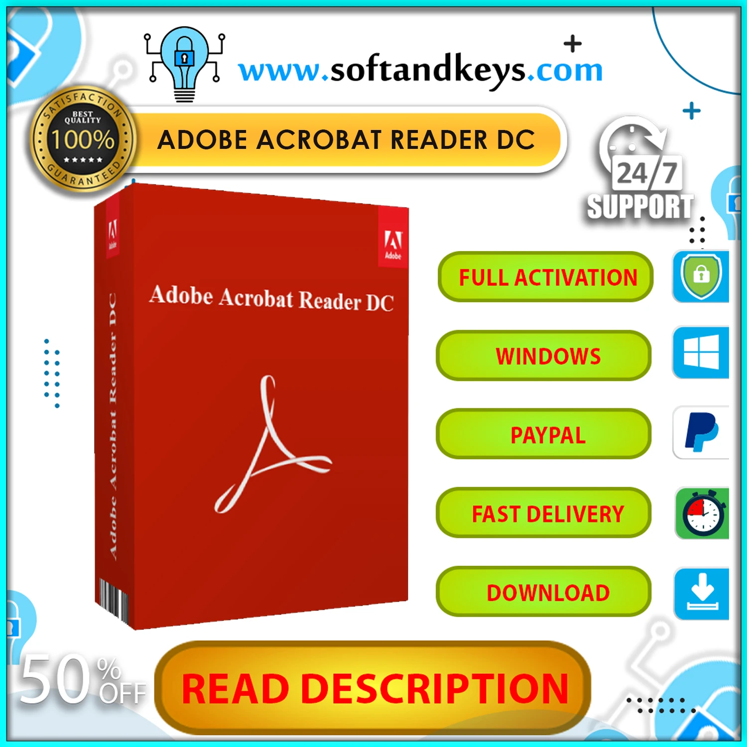 

{Adobe Acrobat Reader DC 2019Fast deliveryLifetime ActivationWindows }
