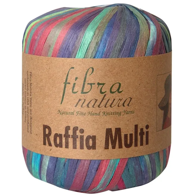 Fibra Natura Raffia Multi Волокно натуральная рафия мульти-пряжа 100% целлюлоза красочная