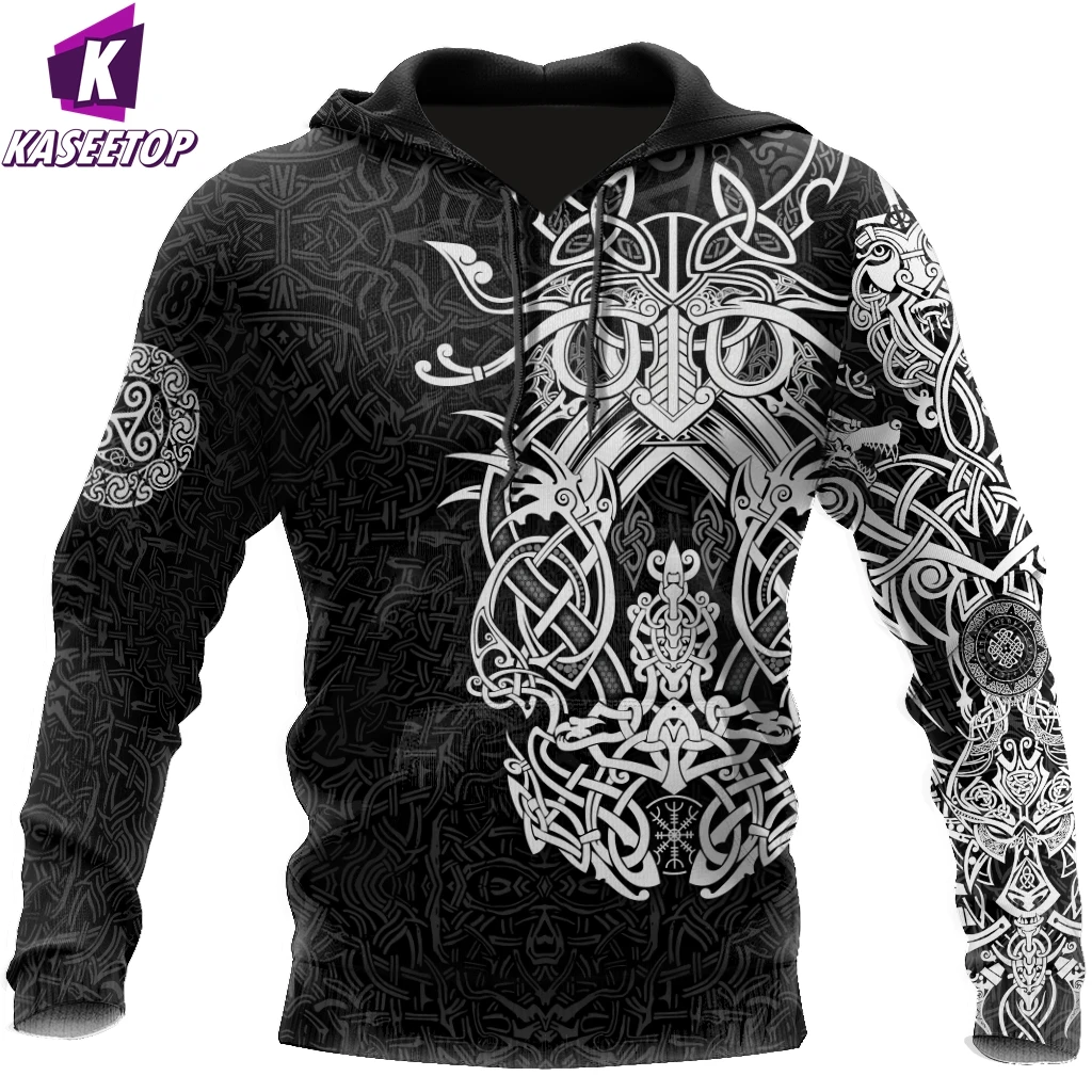 

2022 Viking Symbol 3D Printed Men's Hooides Sweatshrits Spring Autumn Long-sleeved Harajuku Hooded Street Hip-Hop Unisex Tops