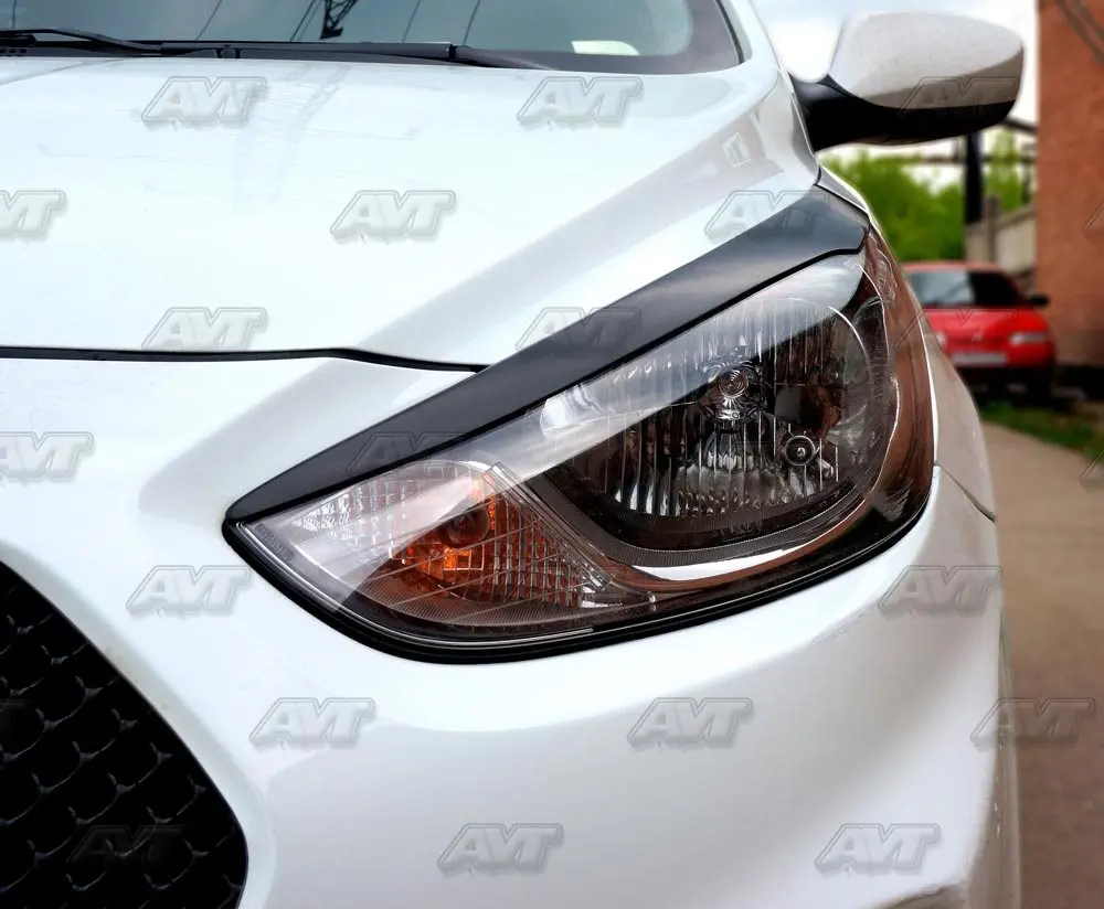 Реснички брови для hyundai Solaris I 2010~ 2013 ABS пластик молдинги светильник s дизайн интерьера светильник для автомобиля Стайлинг украшения аксессуары
