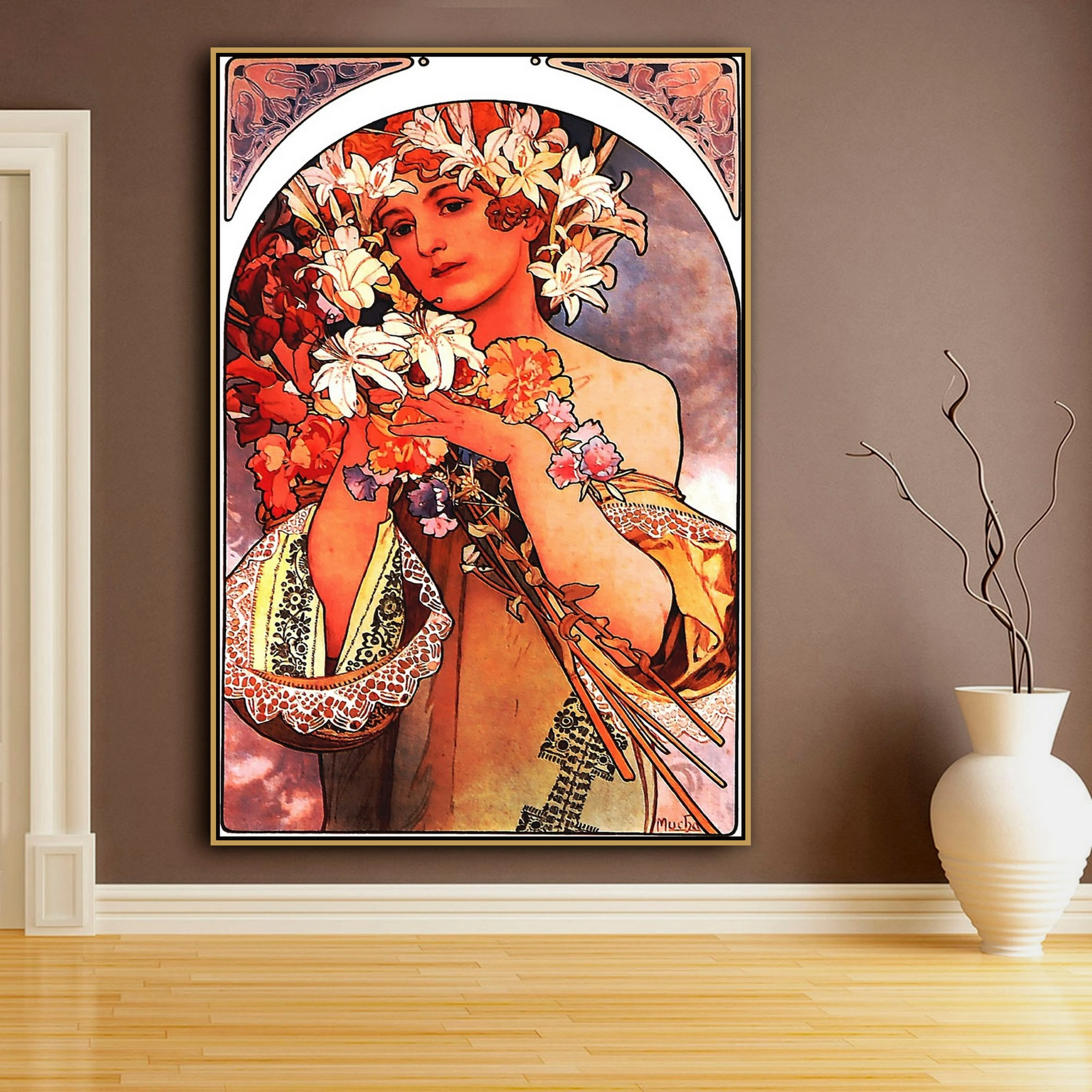 

Flowers Old Master Advertisement Retro Vintage Poster Wall Photo Pictures Wall Art Living Room Decor Painting Canvas Print