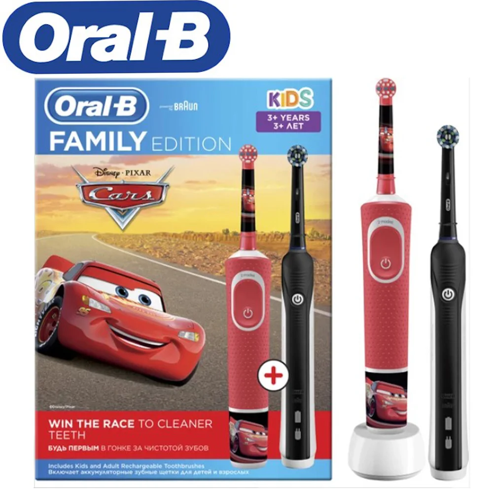 

Семейная перезаряжаемая зубная щетка Oral-B Cars