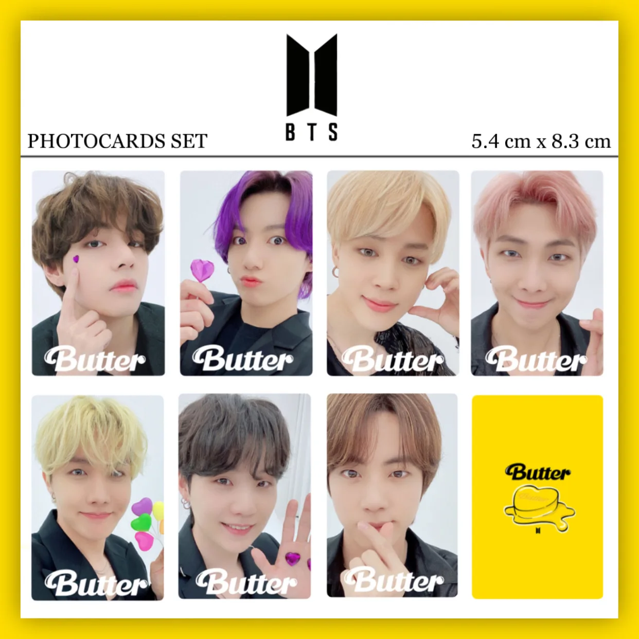 7 шт/комплект Карты закладка K POP BTS BANGTAN BUTTER для коллекции|Набор канцтоваров| |