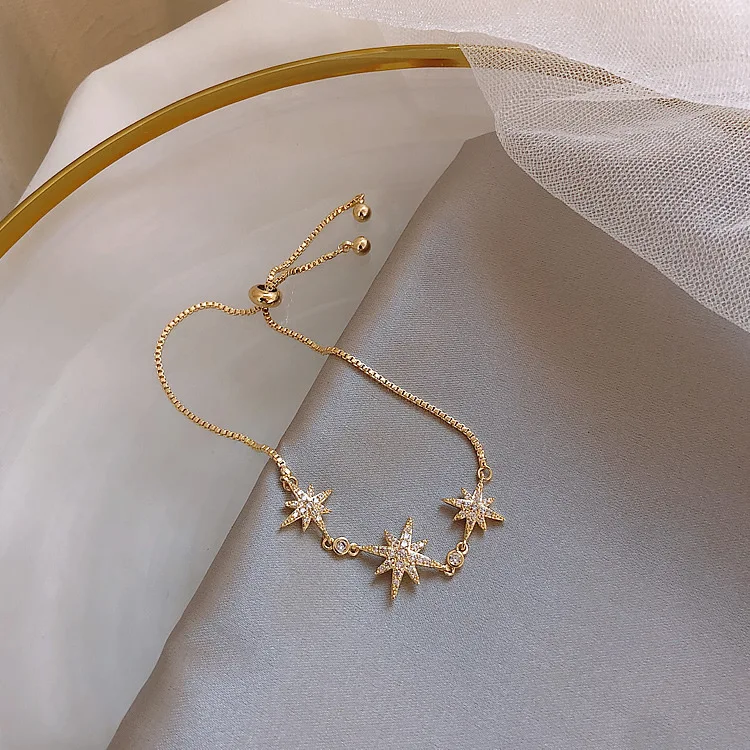 

Simple student bracelet female alloy star adjustable bracelet accessories