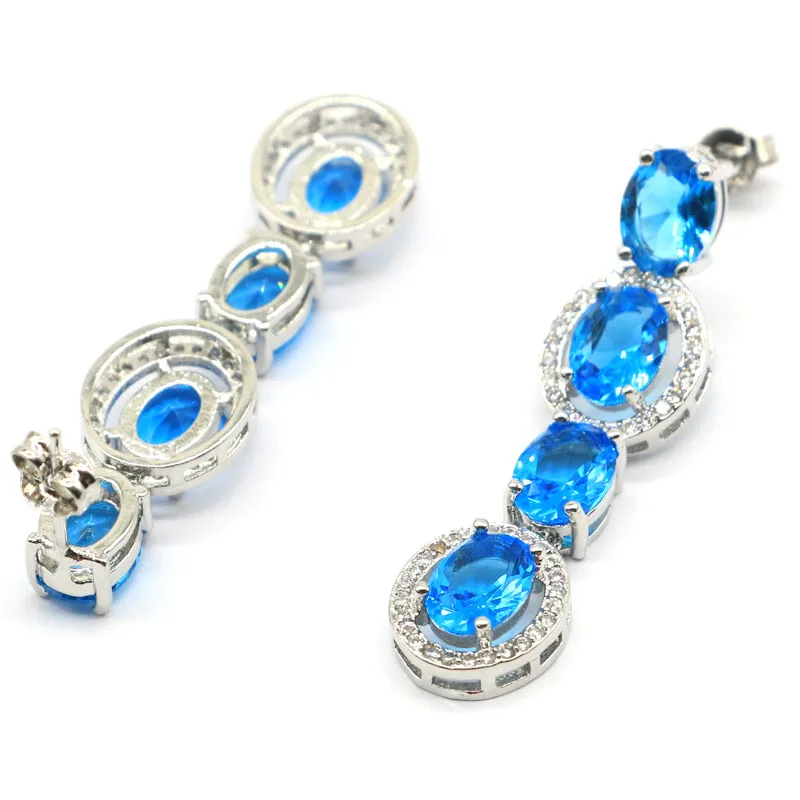 Женские свадебные серебряные серьги 41x11 мм 2020|pendant 925|pendant womanpendant 925 silver |