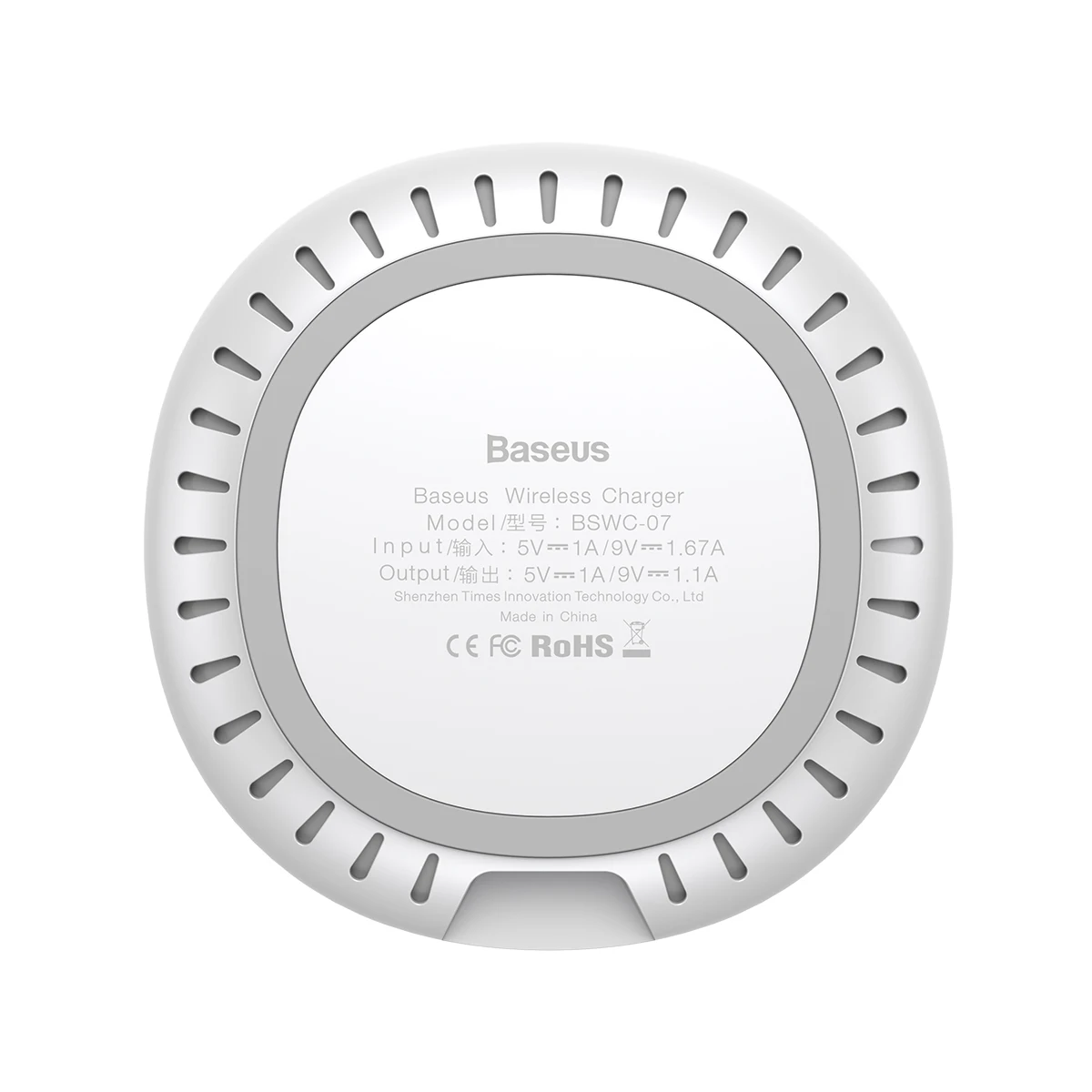 Беспроводная зарядка для телефона быстрая Baseus UFO Desktop Wireless Charger White | Электроника