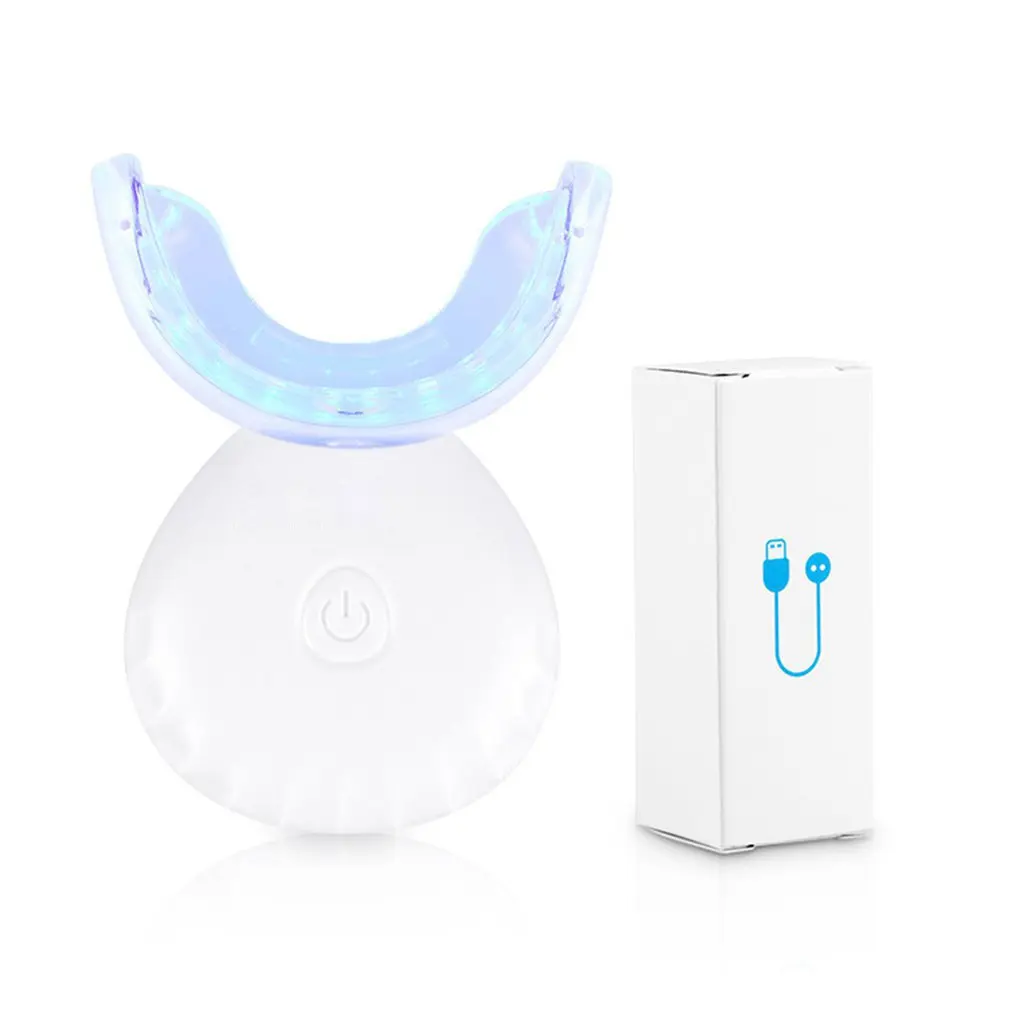 

Teeth Brightening Light Rechargeable Blue LED Light U Shape Teeth Light LED Accelerator Light And Tray Teeth Whitener