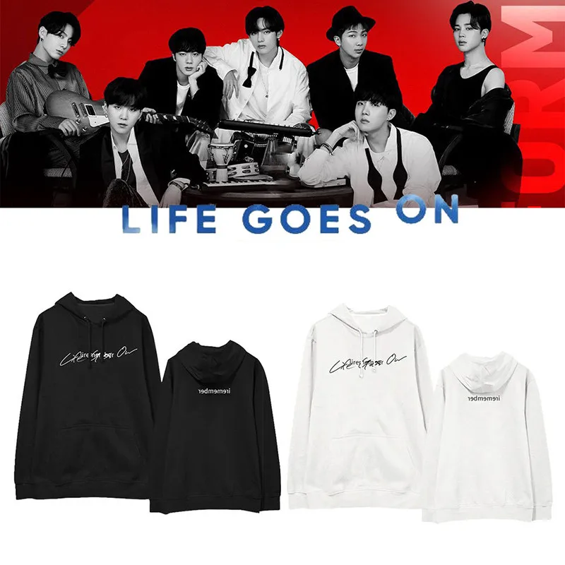

KPOP Bangtan Boys Life Goes On Hoodies Clothes for Spring and Autumn JIMIN JUNG KOOK f22