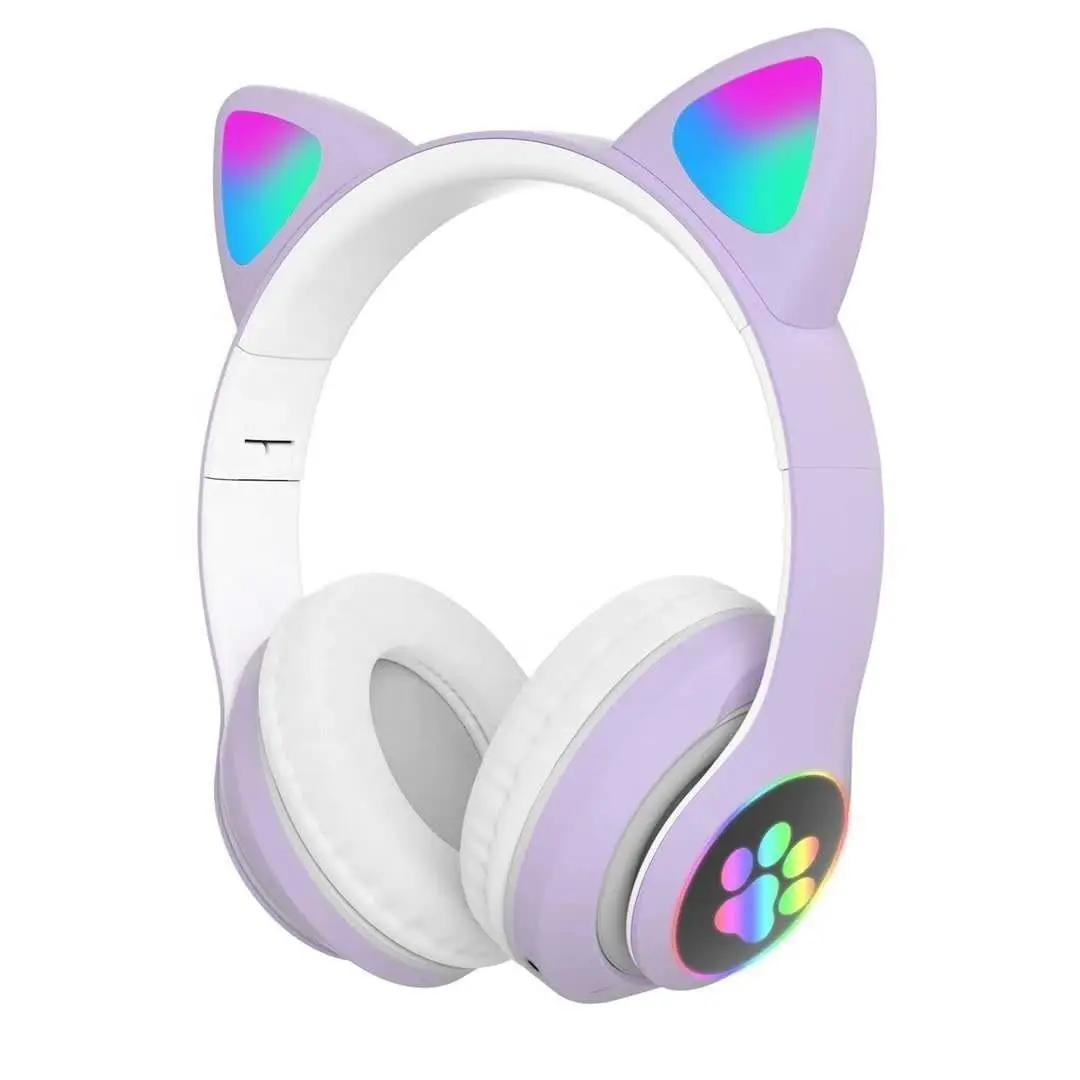Wireless Bluetooth headphones with cat ears ear p33m | Электроника