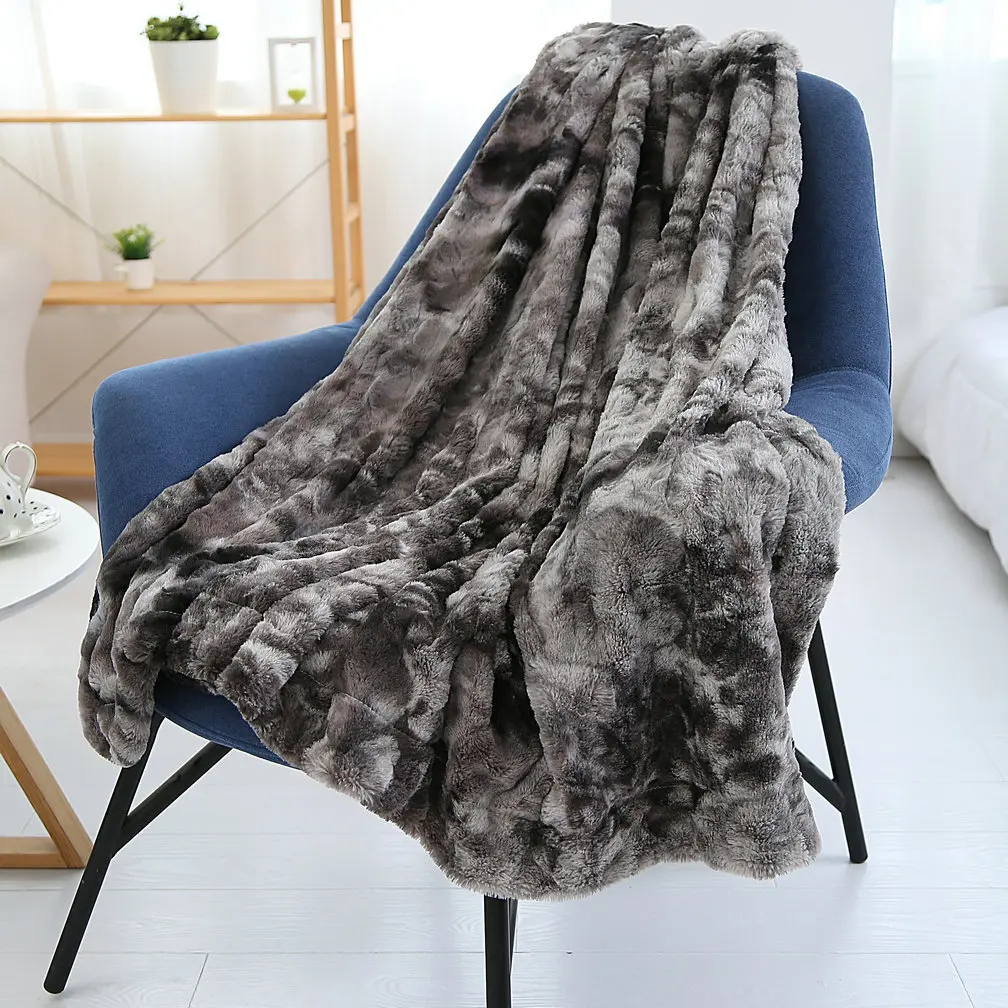 

Colour Super Soft Long Faux Fur Coral Fleece Blanket Sherpa Throw Blanket Bed Sofa Blankets Gift Warm Elegant Cozy With Fluffy