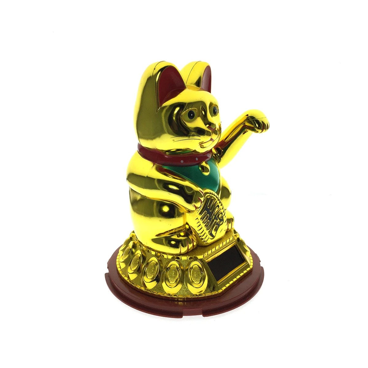 Сувенир Счастливый Кот Манеки-неко Espada E-10GC золотой 10см на солнечной батарее | Дом