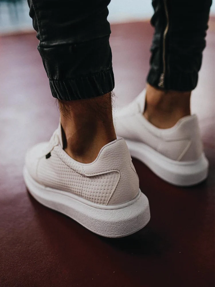 Knack Yüksek Taban Günlük Ayakkabı 042 Beyaz Şık Tasarım Shoes Men's Sports New Model Casual Stylish