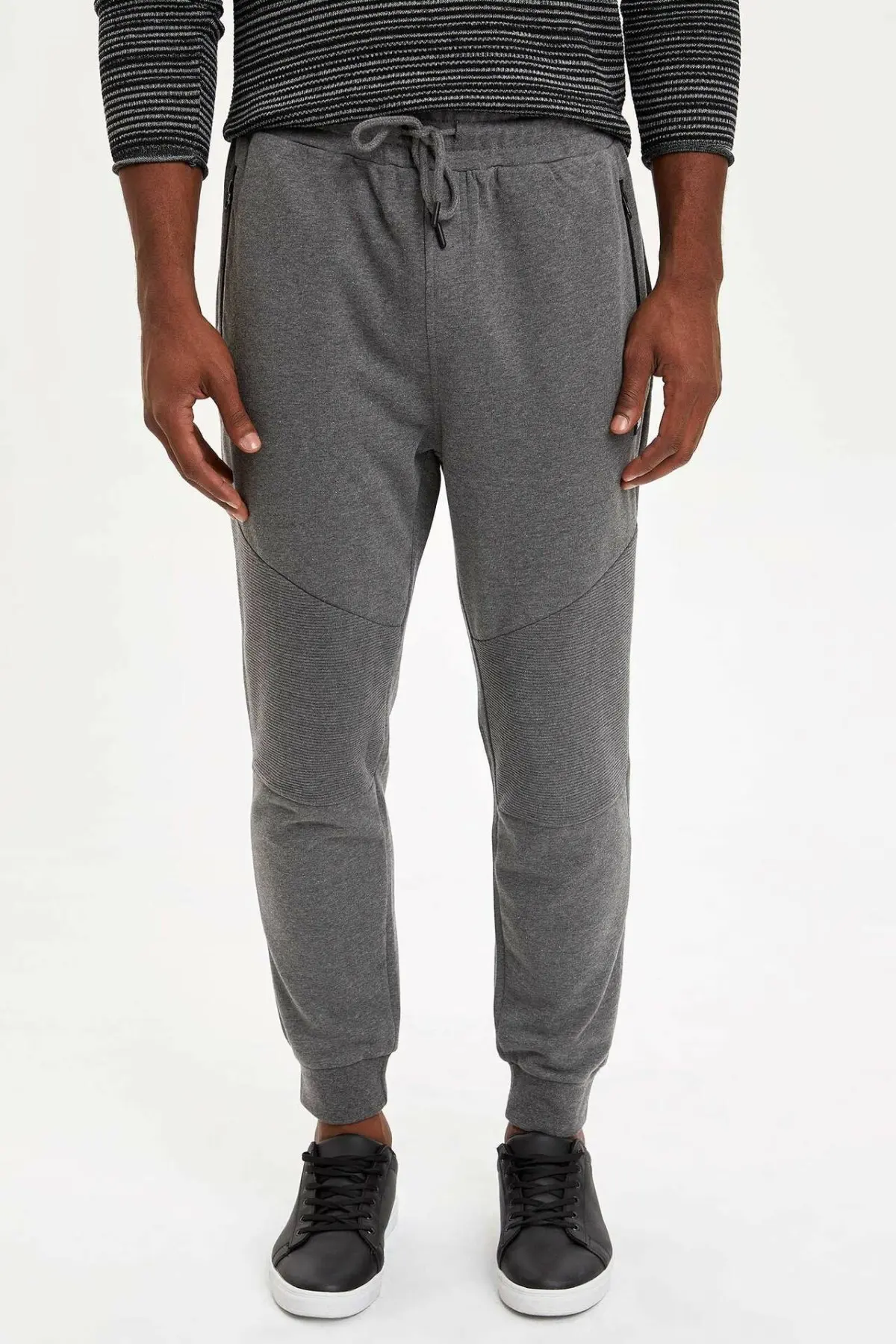 Дефакто мужской осенний светильник серые длинные штаны Мужские на шнуровке