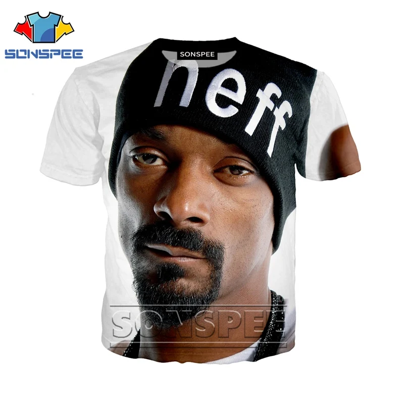 Футболка мужская с 3d принтом из аниме Snoop Dogg модная рубашка в стиле хип хоп dj рок