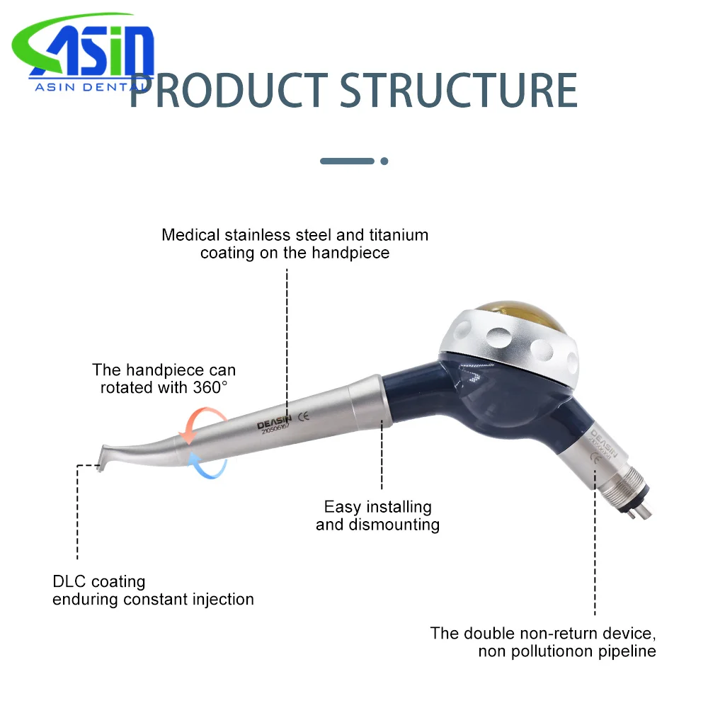 4 hole Dental Air Polisher Abrasion Microetcher Sandblasting Sandblaster Teeth Polishing Air Prophy dentistry tools