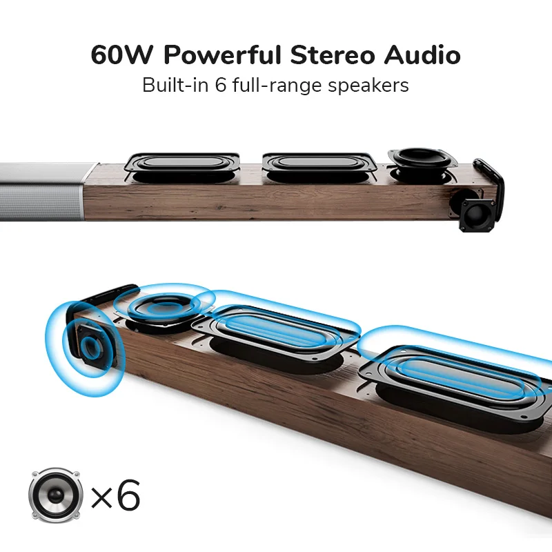 InstaBox 35 дюймов S60M Саундбар с экраном дисплея и дистанционным встроенным