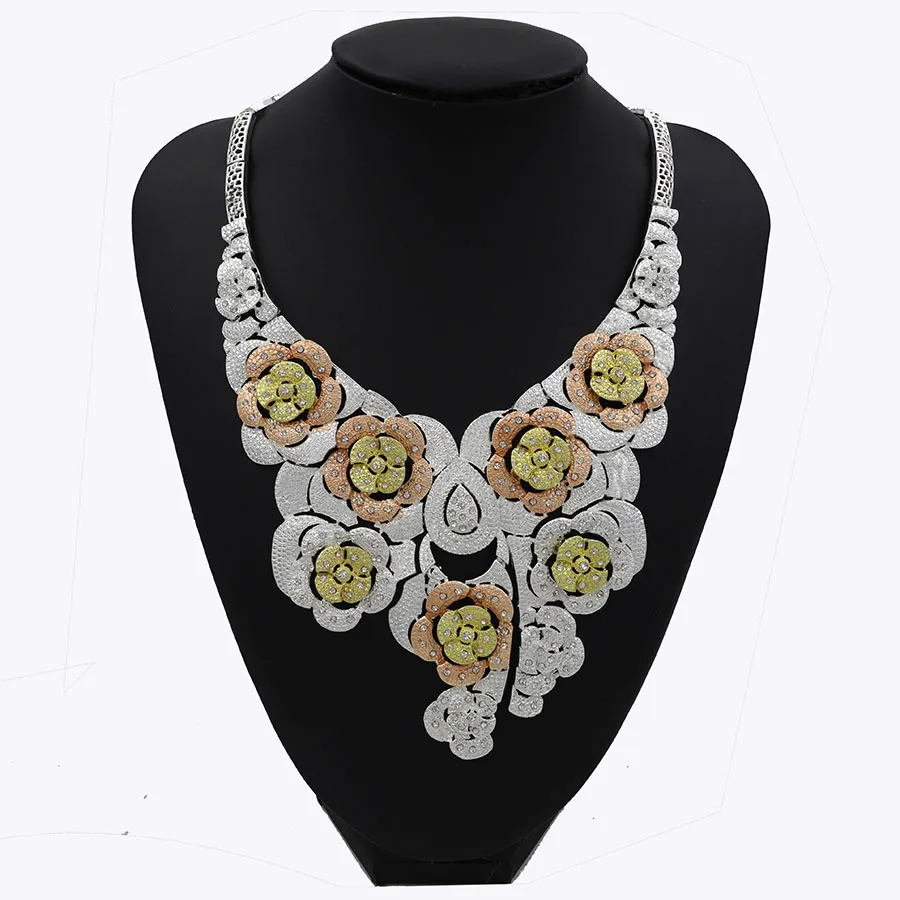 TSROUND Luxury Shinning Wedding Zircon Jewelry Set Dubai Nigerian African Costume Design | Украшения и аксессуары
