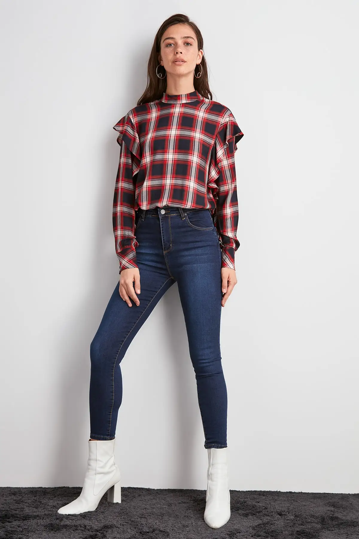 Облегающие джинсы с высокой талией TWOAW20JE0487| |