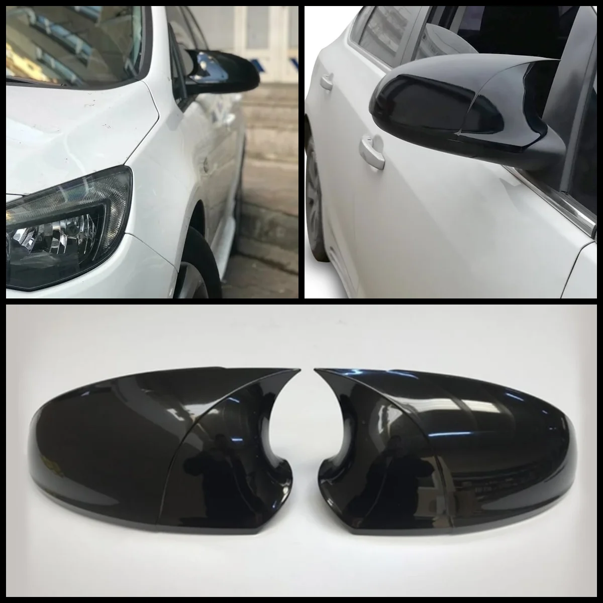 For Opel Astra J 2 Pieces ABS Plastic Bat Wing Mirror Covers Caps Rearview Case Cover Gloss Black Car Accessories | Автомобили и