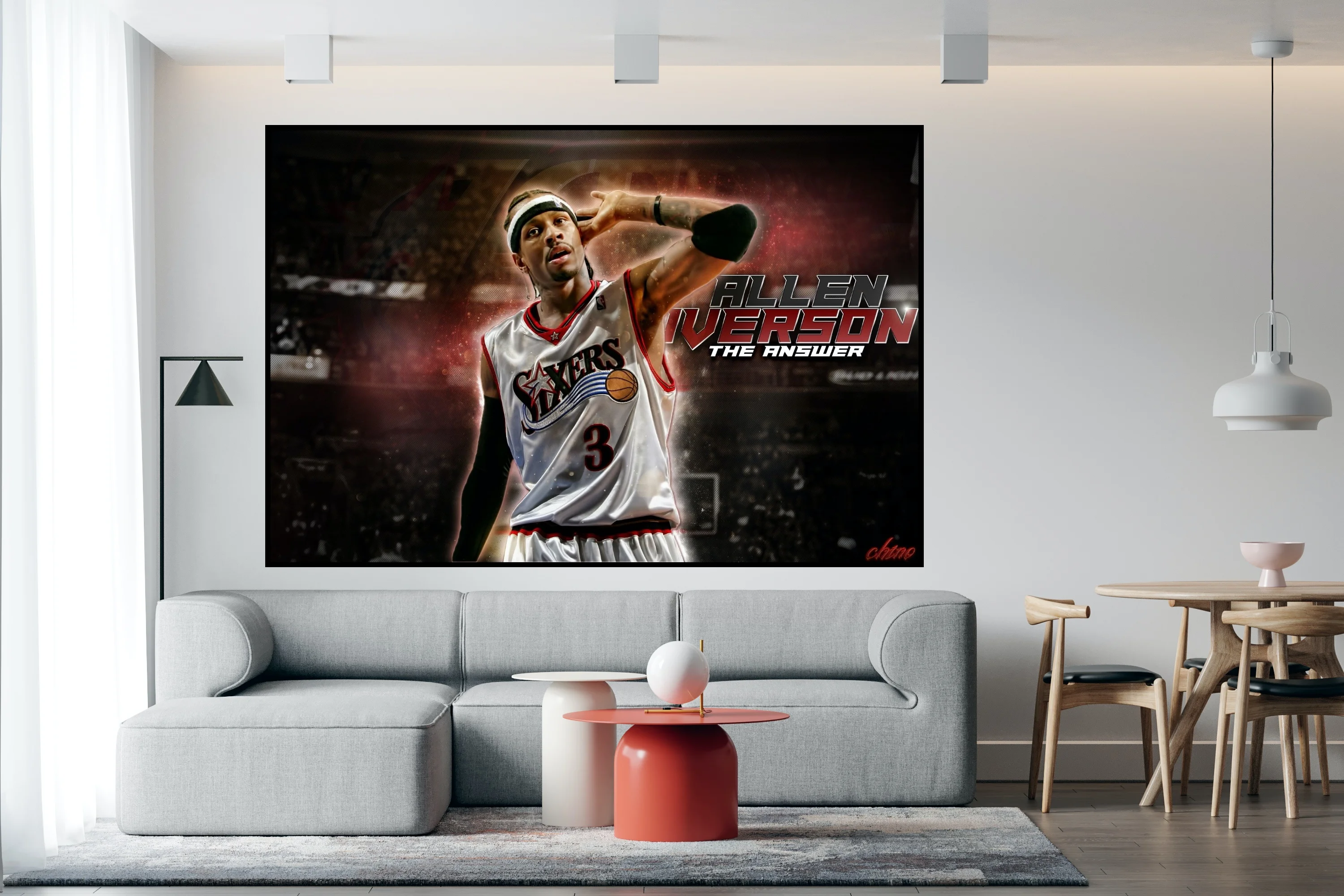 Легенда НБА Аллен Иверсон 76ers Майкл Джордан Леброн Джеймс Коби Брайант домашний