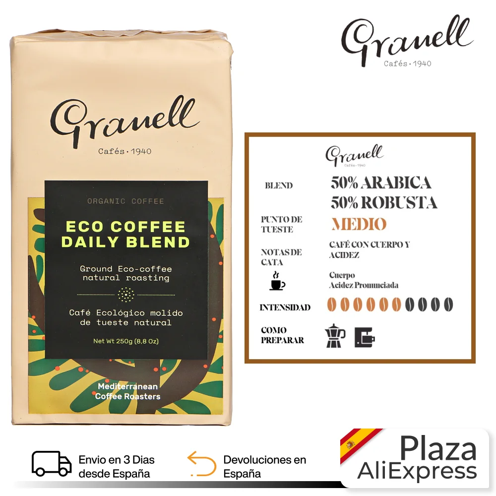 Органический кофе Granell ежедневная смесь органический растворимый 50% Арабика с