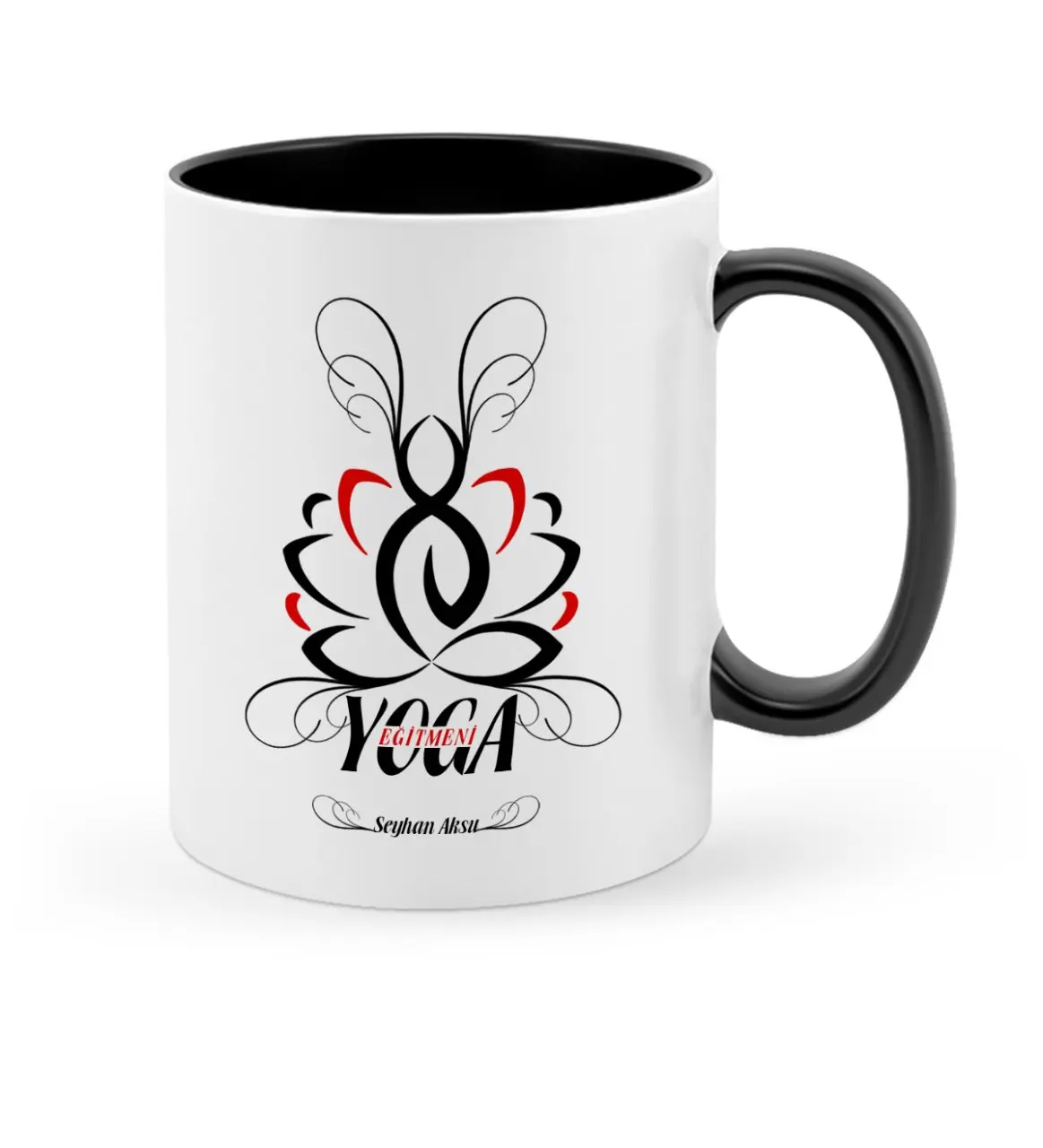 

Персонализированные Йога инструктор черная кружка чашка-1