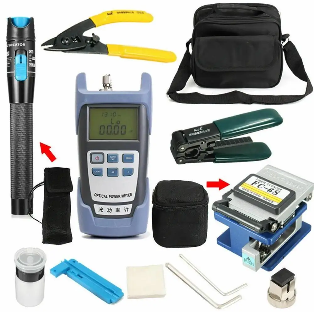 Fault Locator Optic Fiber power Meter With FC SC Connector Cleaver and SC/UPC(Male) to LC/UPC(Female) Adapter FTTH | Мобильные