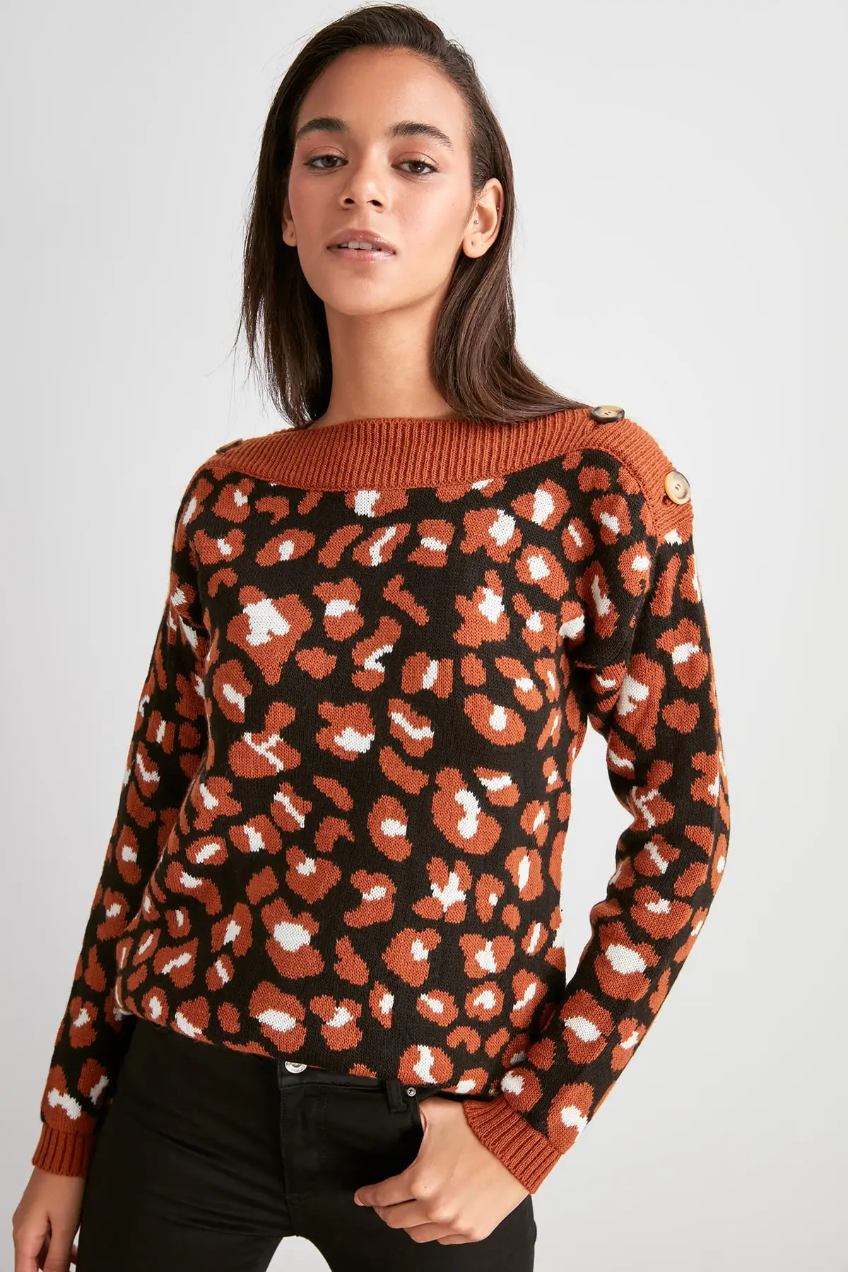 Trendyol Patterned Knitwear Sweater TWOAW20KZ1332 |