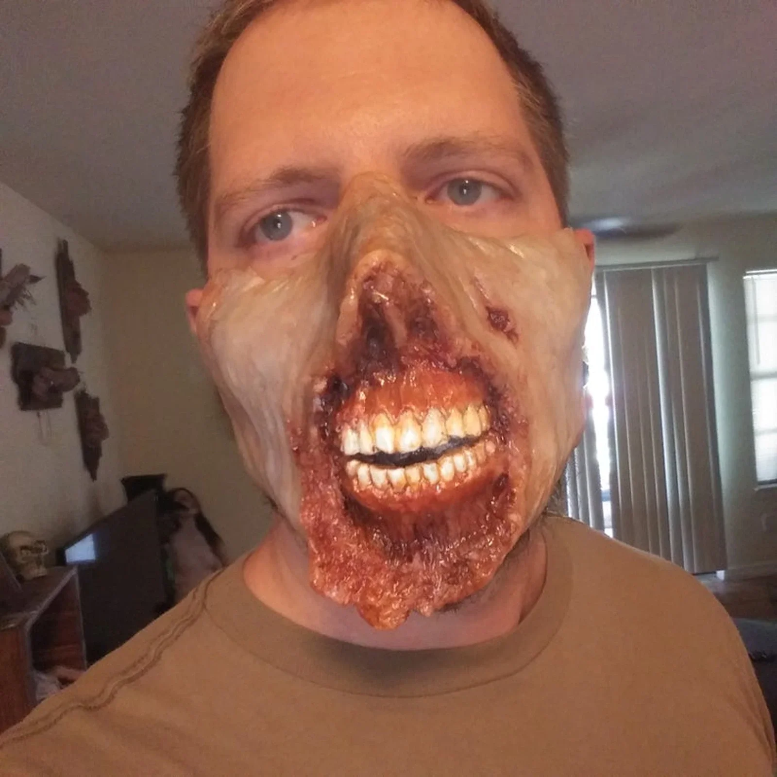 Маска с подвижными челюстями на всю голову черепом маска для Хэллоуина страшная