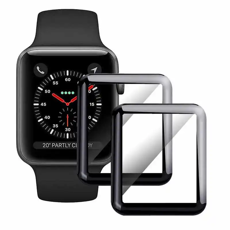 3d Защитное стекло для Apple Watch серии 1 2 3 38/42 мм закаленное изогнутое защита