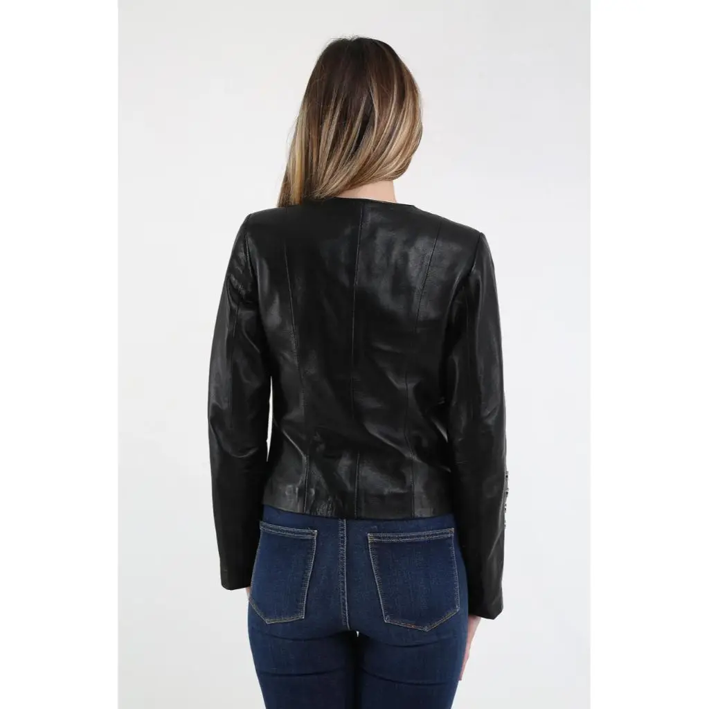Women Leather Jacket Genuine Real Leather Jacket leather Coat lambskin coat Female Jacket Genuine Leather Women's Black Coat