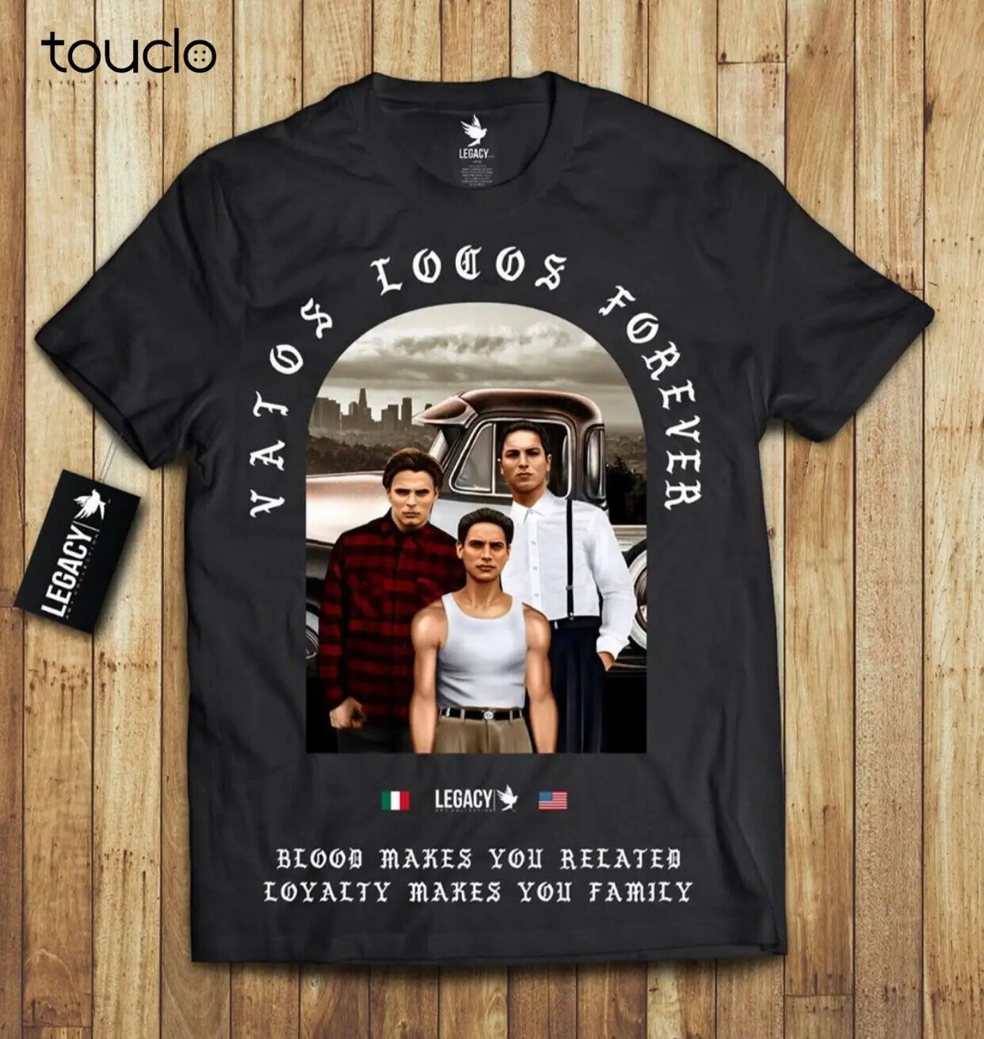 Blood In Blood Out Vatos Locos Forever T-Shirt limited edition La Onda Med-3XL