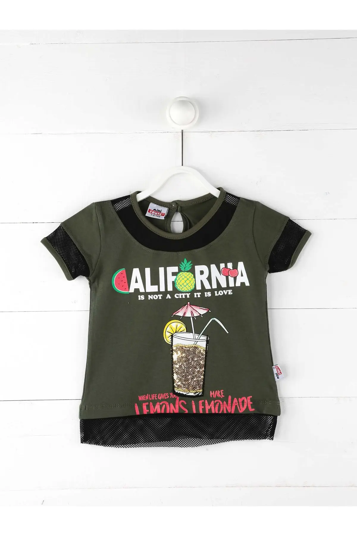 Леггинсы цвета хаки для девочек Костюм с футболкой Повседневная модель особых