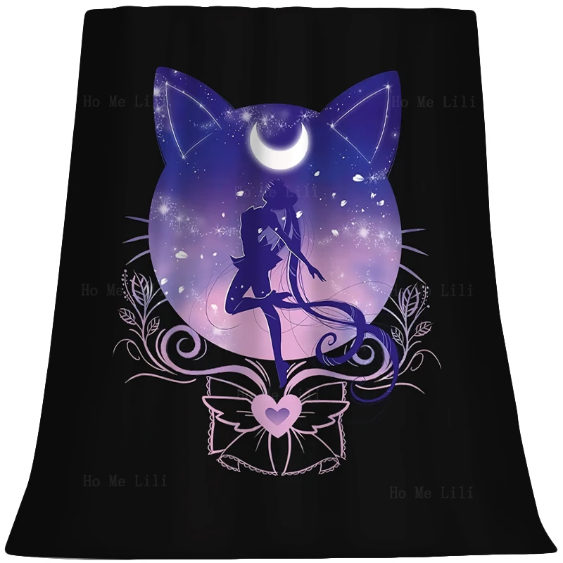 

Cute Moon Luna Cat Face And Sailor Anime Kawaii Pastel Goth Cartoon Girls Flannel Blanket By Ho Me Lili Best Gift For Kids