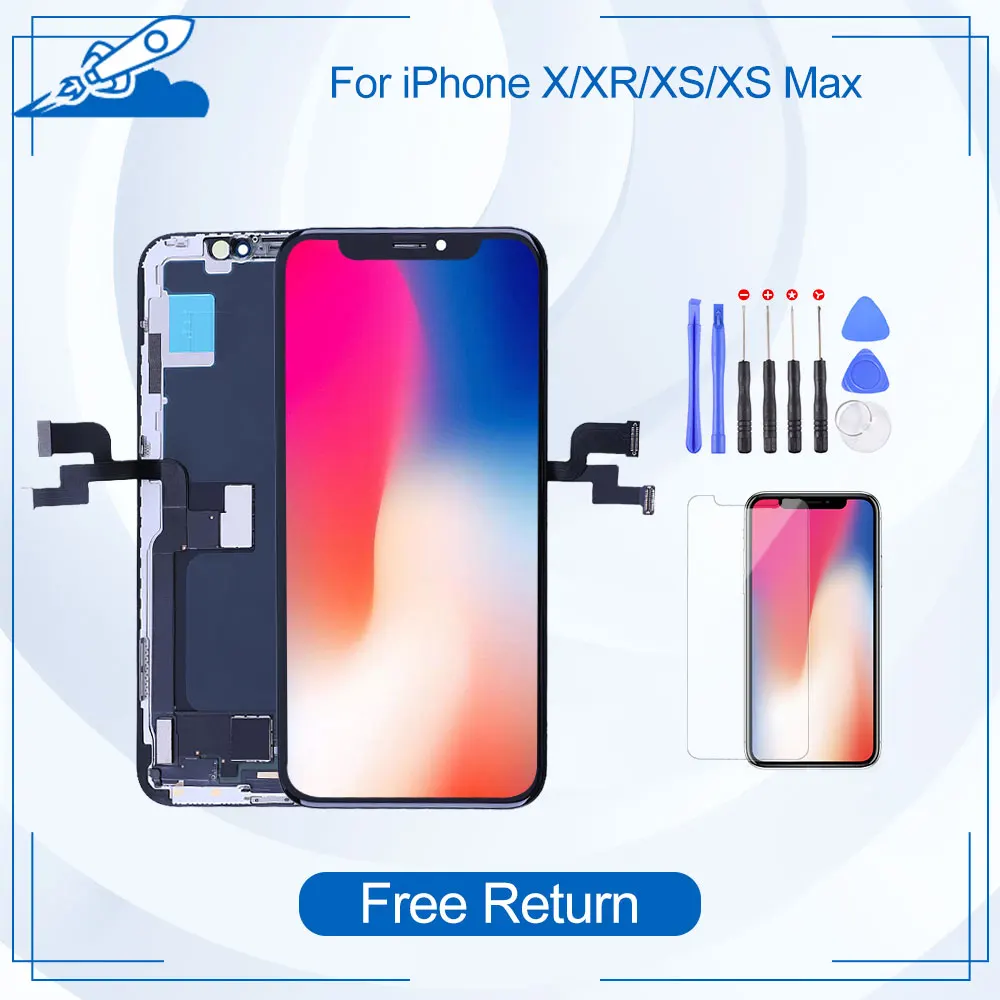 Elekworld тест класс для iPhone X XS XR XS Max TFT AMOLED OEM ЖК-дисплей сенсорный экран дигитайзер замена сборка протектор