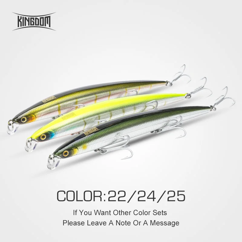 180mm-33g-22 24 25 Kingdom Fishing Приманка для морской рыбалки приманка Джеркбейт 180 мм 29 г/33 г плавающий медленно тонущий воблер для мелкой рыбы шесть цветов Модель 5333-S - Цвет: 180mm-33g-22 24 25