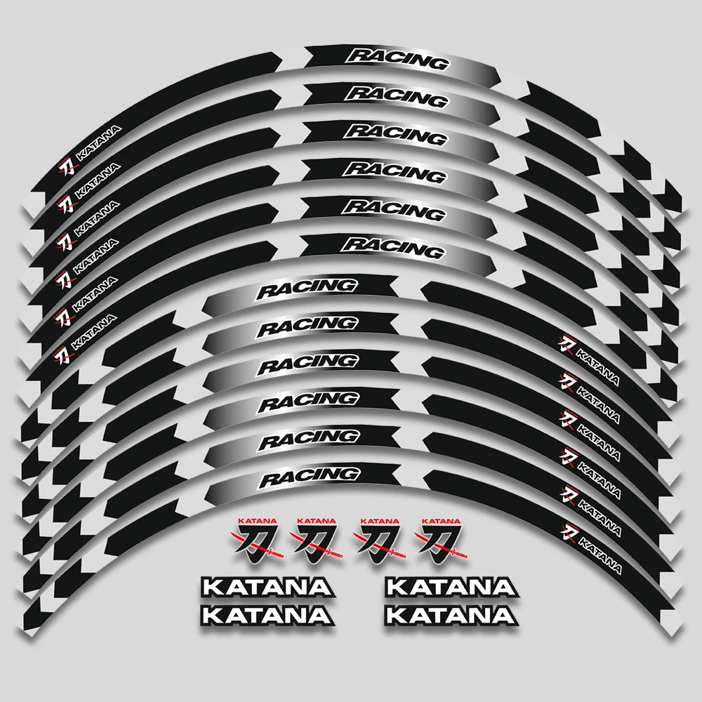 For Suzuki KATANA GSX250R GSX750S GSX-S1000S 1100 150 Wheel Stripe applique Set Waterproof Motorcycle Sticker Modified Tire Deca