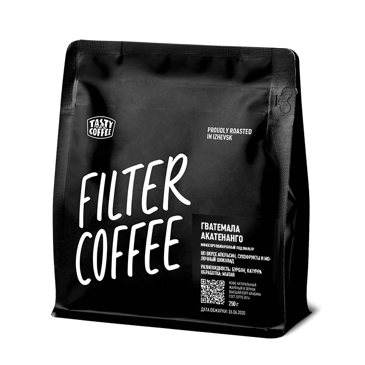 Натуральный кофе свежей обжарки в зернах для фильтра &quotГватемала Акатенанго&quot