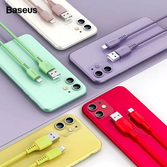 Кабель Baseus Colourful Cable USB - Lightning 2.4A 1.2м Красный | Компьютеры и офис