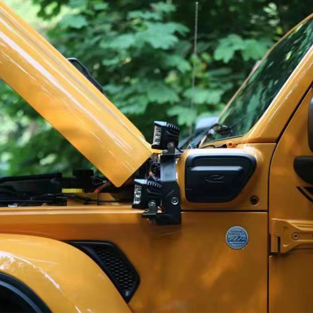 Кронштейн для лампы JL1253 A-pillar, кронштейн для точечного светильника jeep wrangler JL2021 + 4XE, модель из алюминиевого сплава с двумя лампами lantsun