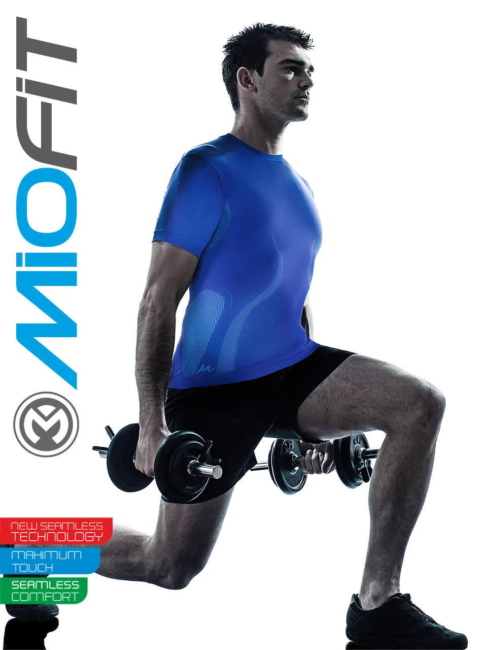 Компрессионная быстросохнущая футболка мужская спортивная облегающая для бега