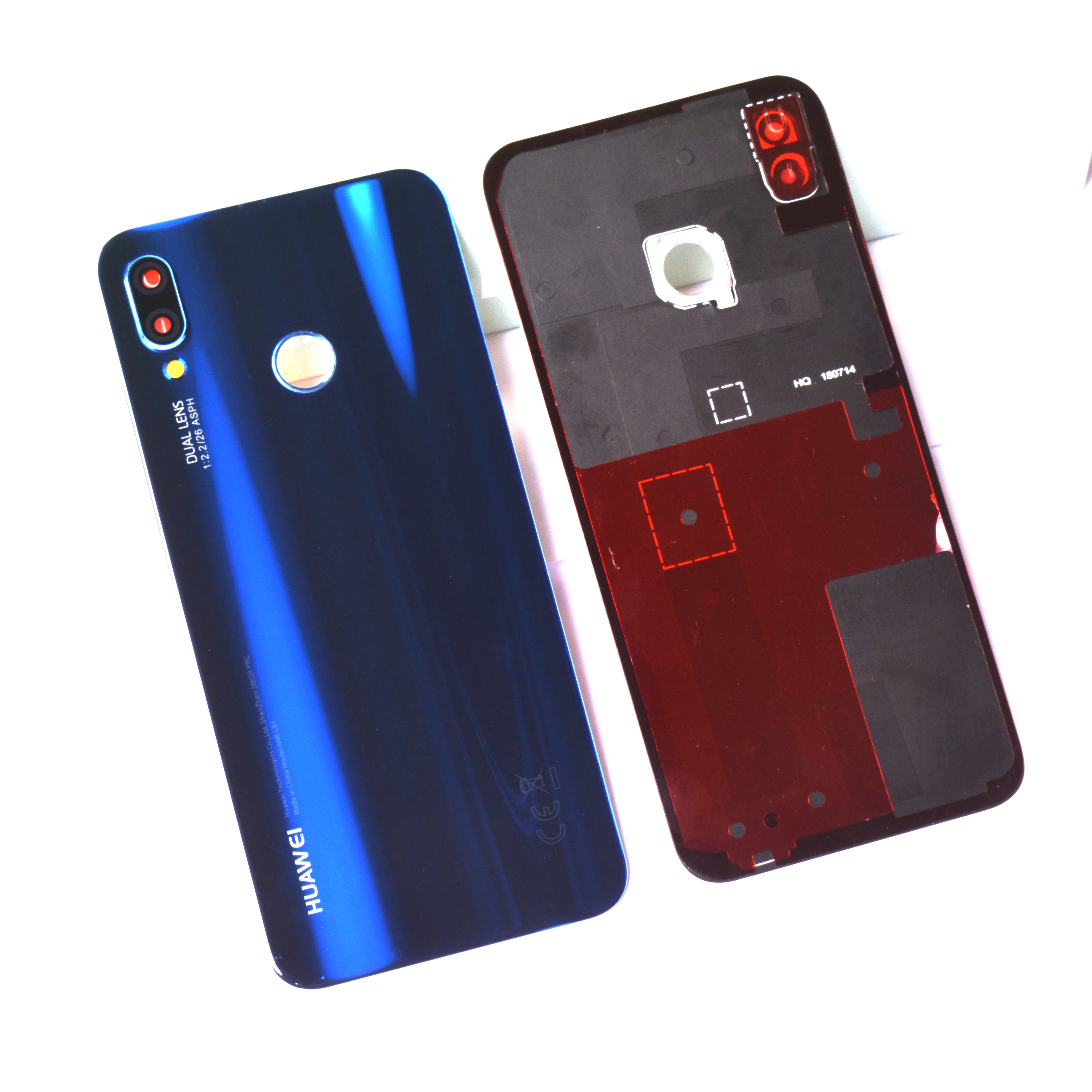 Для huawei P20 lite Задняя крышка батареи стеклянный корпус+ объектив для рамы камеры
