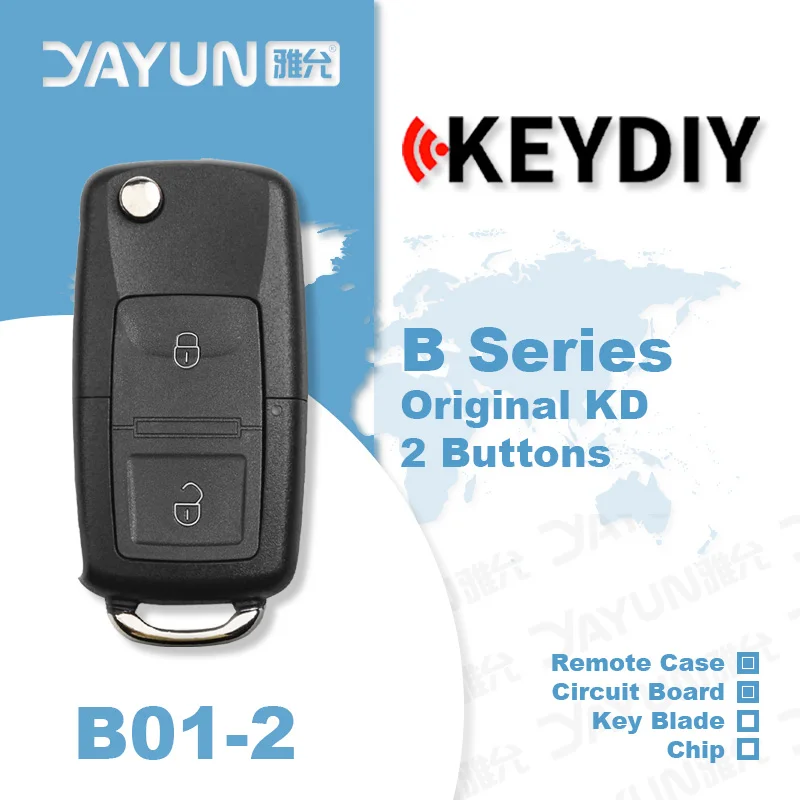 

YAYUN KEYDIY B01-2 KD900+/URG/X2/MAX/MINI Programmer B Series Remote Control Buttons Universal Car Key For Audi B5 Style