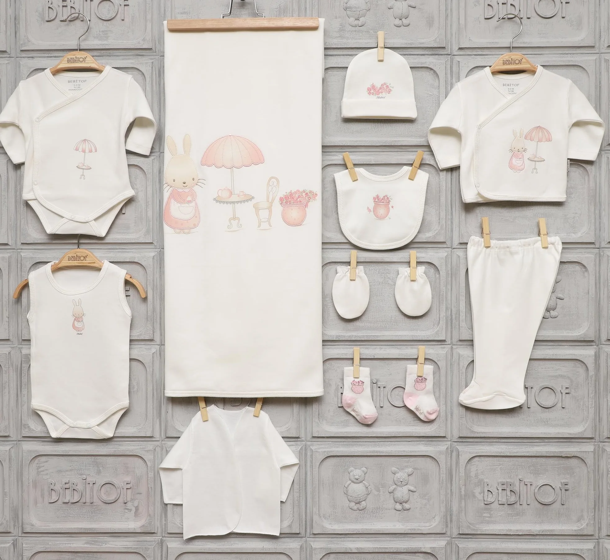 Комплект из 10 предметов Bebitof для новорожденных девочек, хлопковый, на возраст 0-3 месяцев от AliExpress RU&CIS NEW